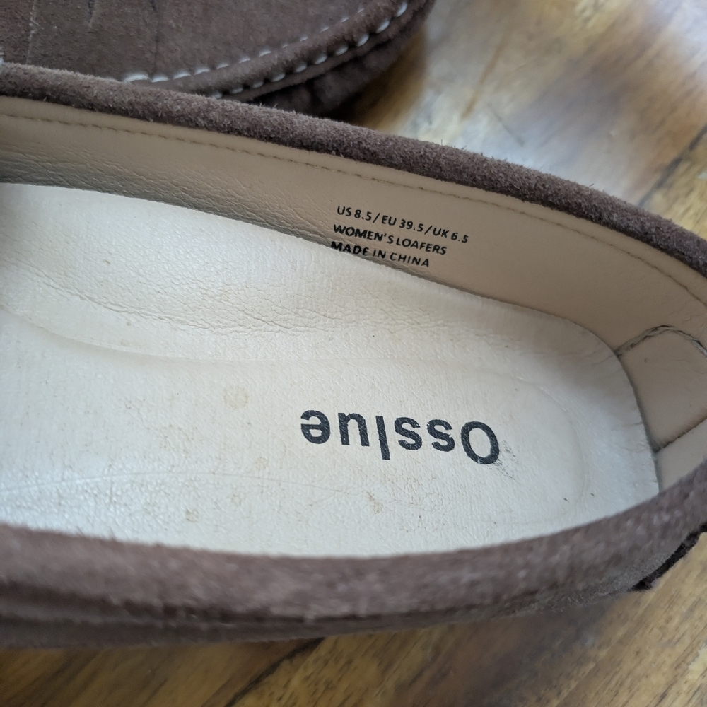 Osslue Moccasin Driving Shoe Leather Suede Brown Size 8.5 - Picture 4 of 16